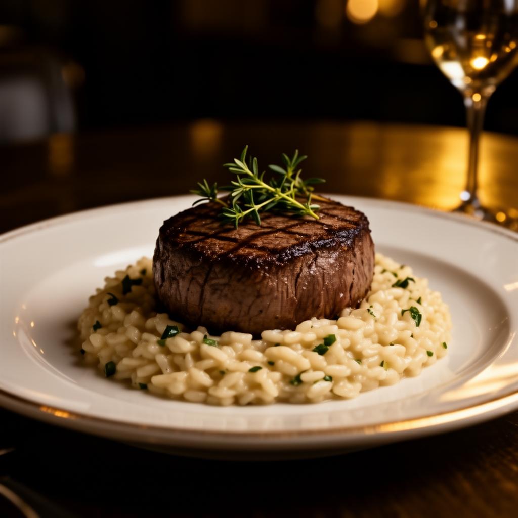 Risoto com filé mignon no Du Parc